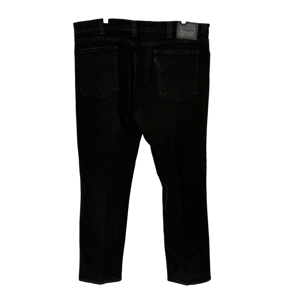 Levi's 511 Slim‎ Fit Jeans Black Stretch Denim 42x32